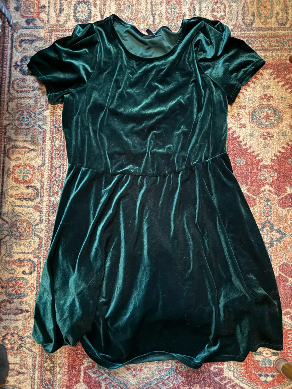 NWOT ModCloth Green Velvet Dress
